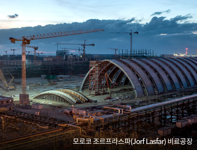 모로코 조르프라스파(Jorf Lasfa) 비료공장 이미지